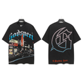 Girardin Fashion God Style Hip-Hop West Coast Graffiti Unisex Loose High-Definition Print Cotton T-Shirt
