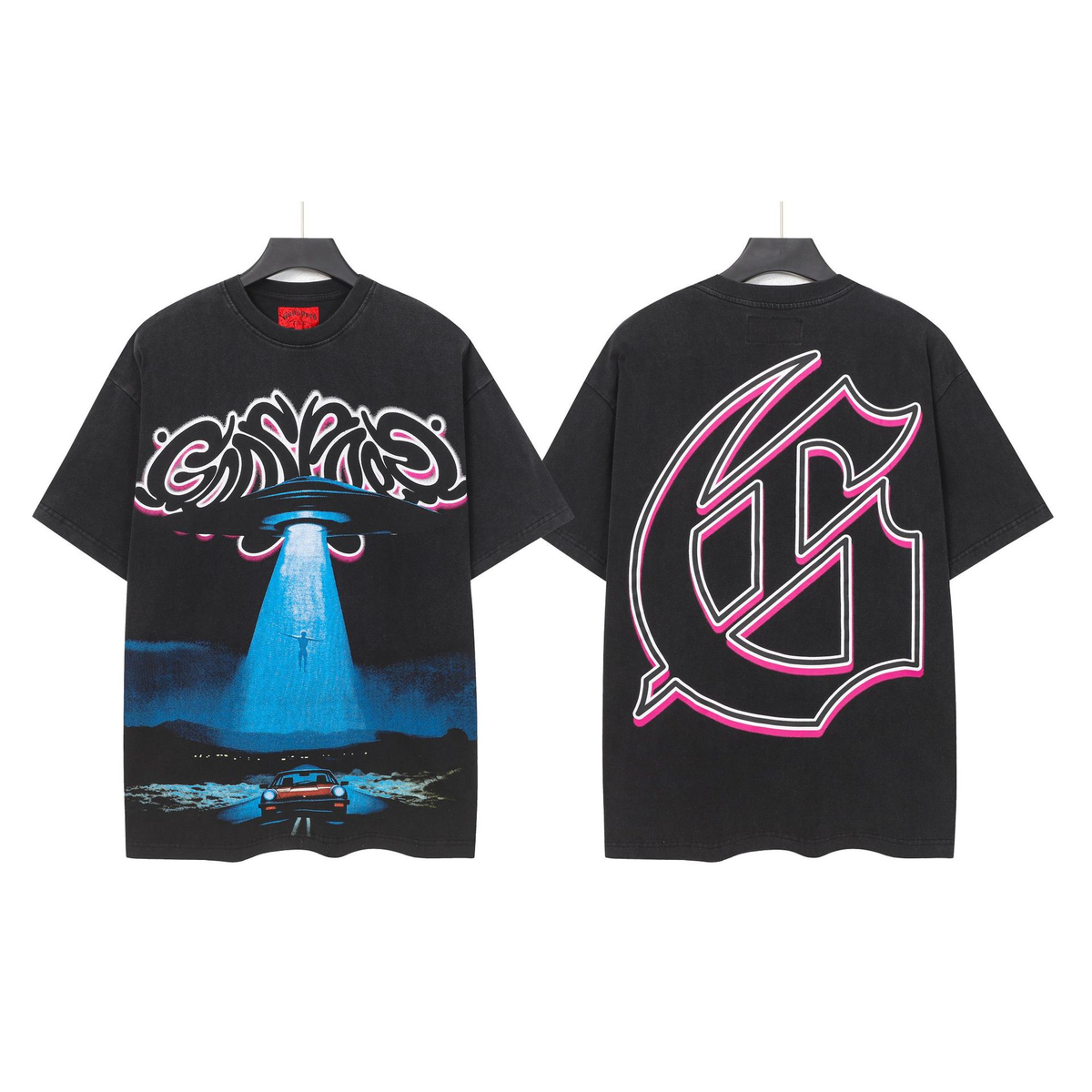 Girardin Fashion God Style Hip-Hop West Coast Graffiti Unisex Loose High-Definition Print Cotton T-Shirt