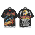 Girardin Fashion God Style Hip-Hop West Coast Graffiti Unisex Loose High-Definition Print Cotton T-Shirt